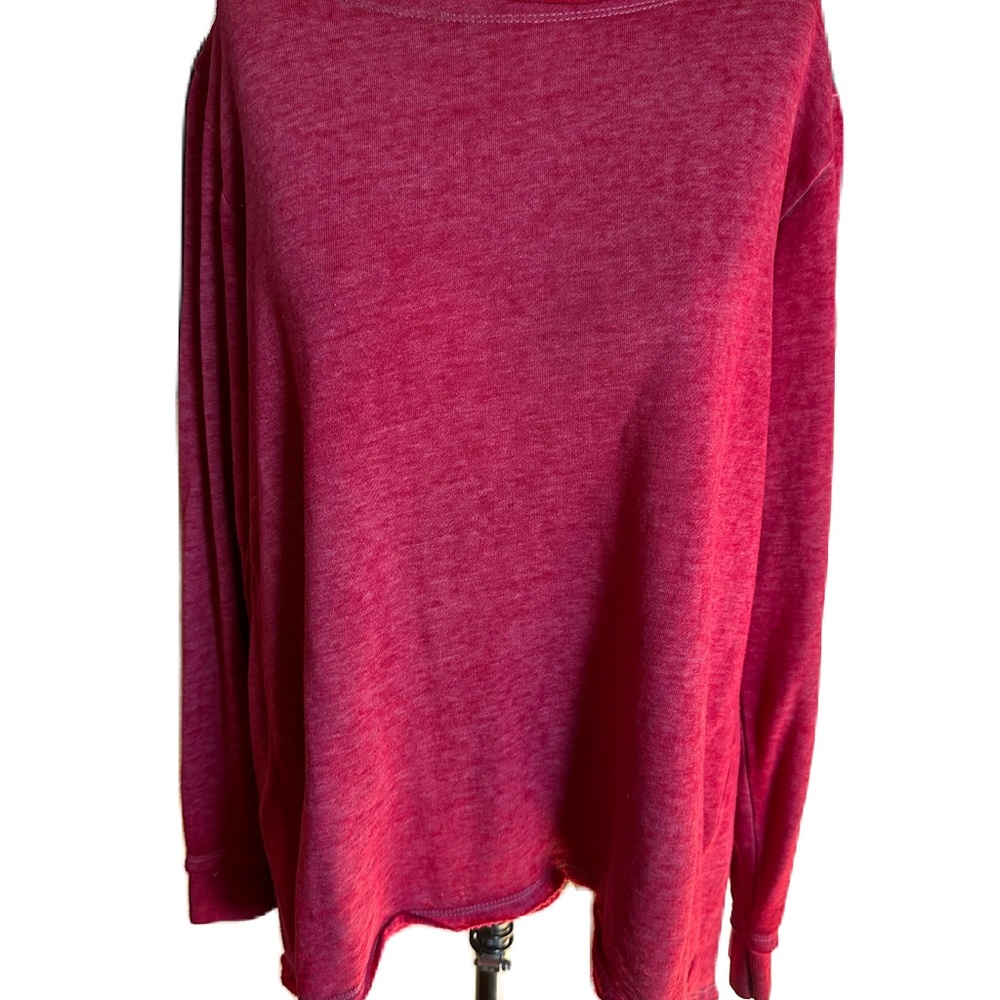 Grace & Lace Pink Distressed High Low Sweatshirt. Size small